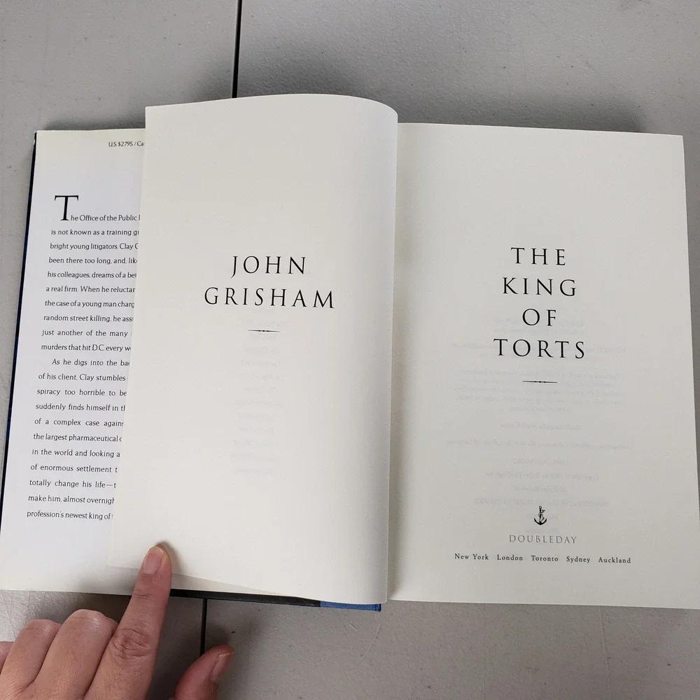 The King of Torts John Grisham First Edition Hardcover 2003 Legal Thriller Book